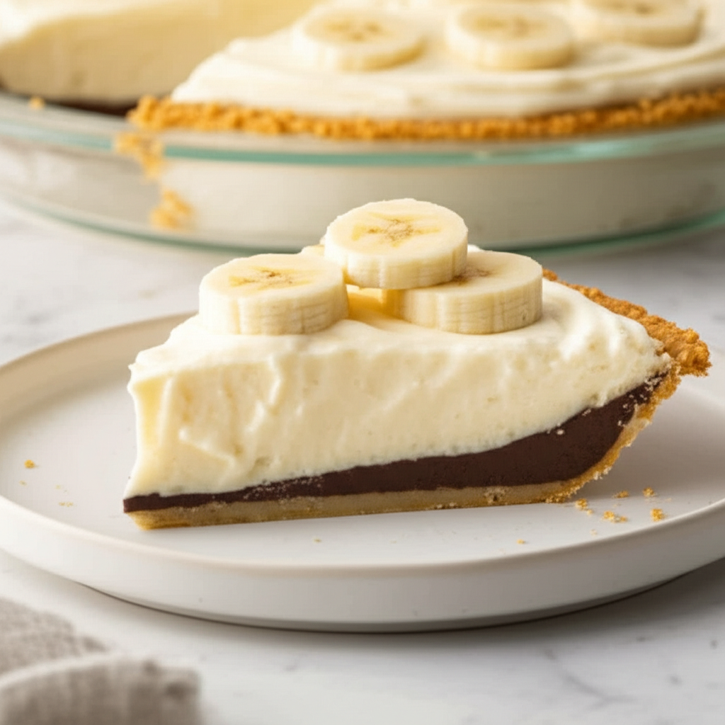Banana Cream Pie With Chocolate Lining image