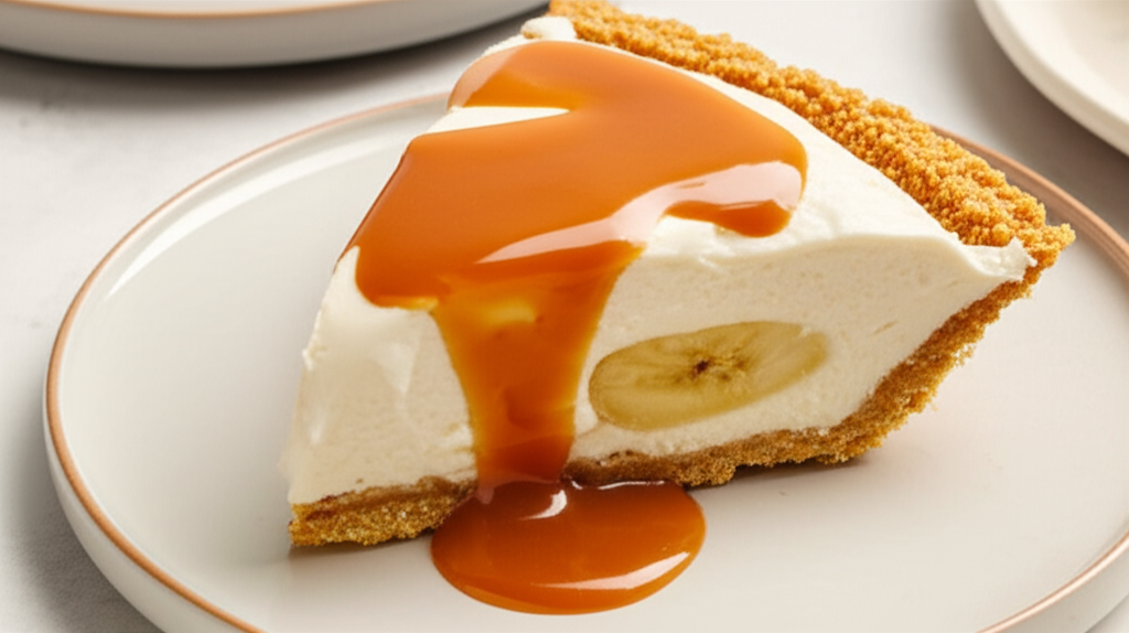 Banana Cream Pie With Coconut Caramel Sauce image