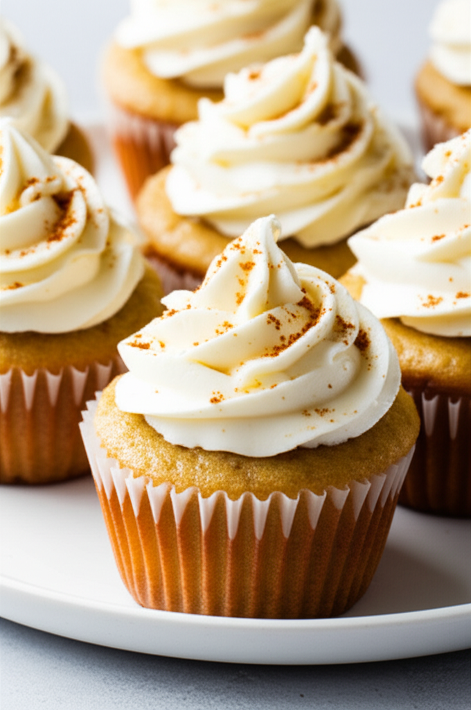 Banana Cupcakes With Cream Cheese Frosting image