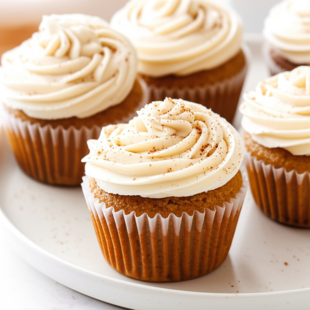 Banana Cupcakes With Honey Cinnamon Frosting image