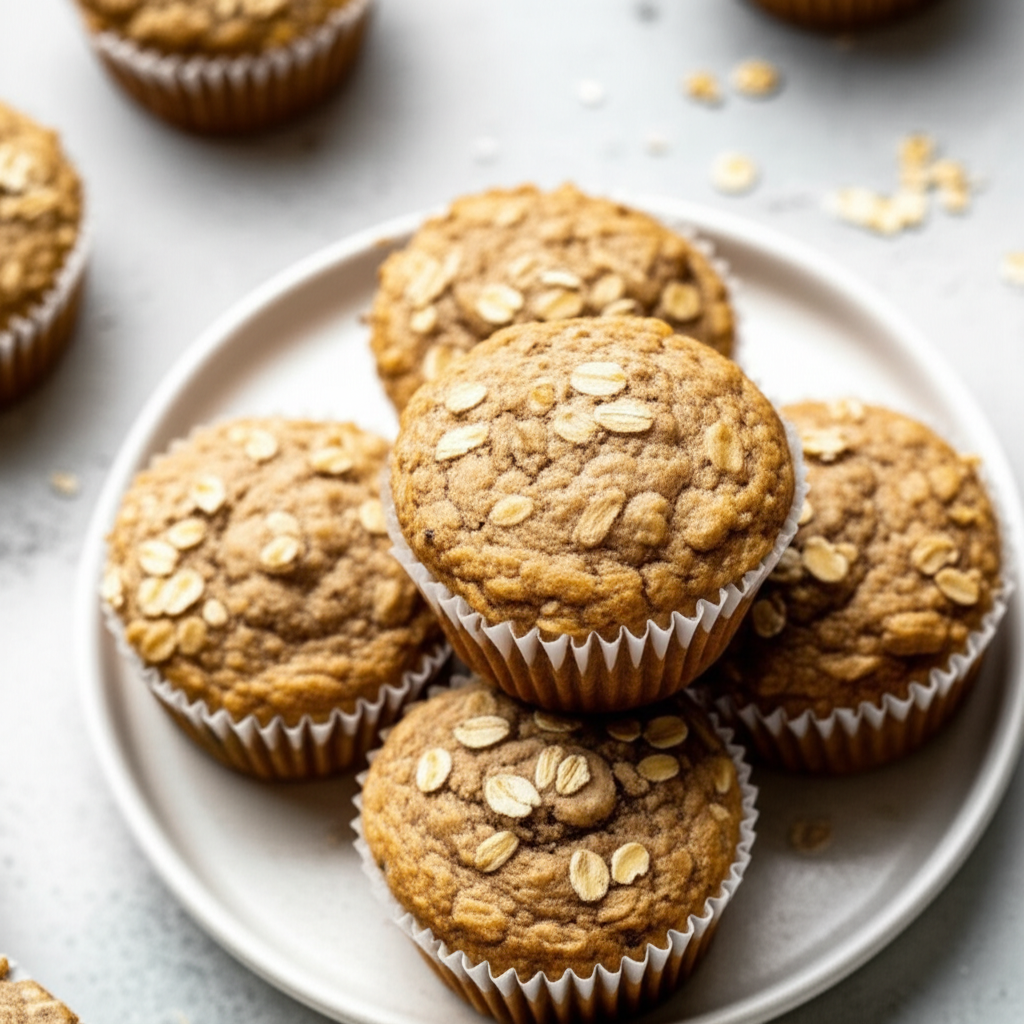 Banana Instant Oatmeal Muffins image
