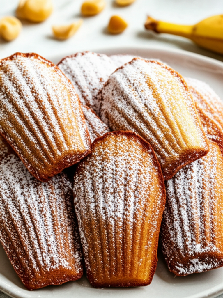 Banana Macadamia Madeleines image