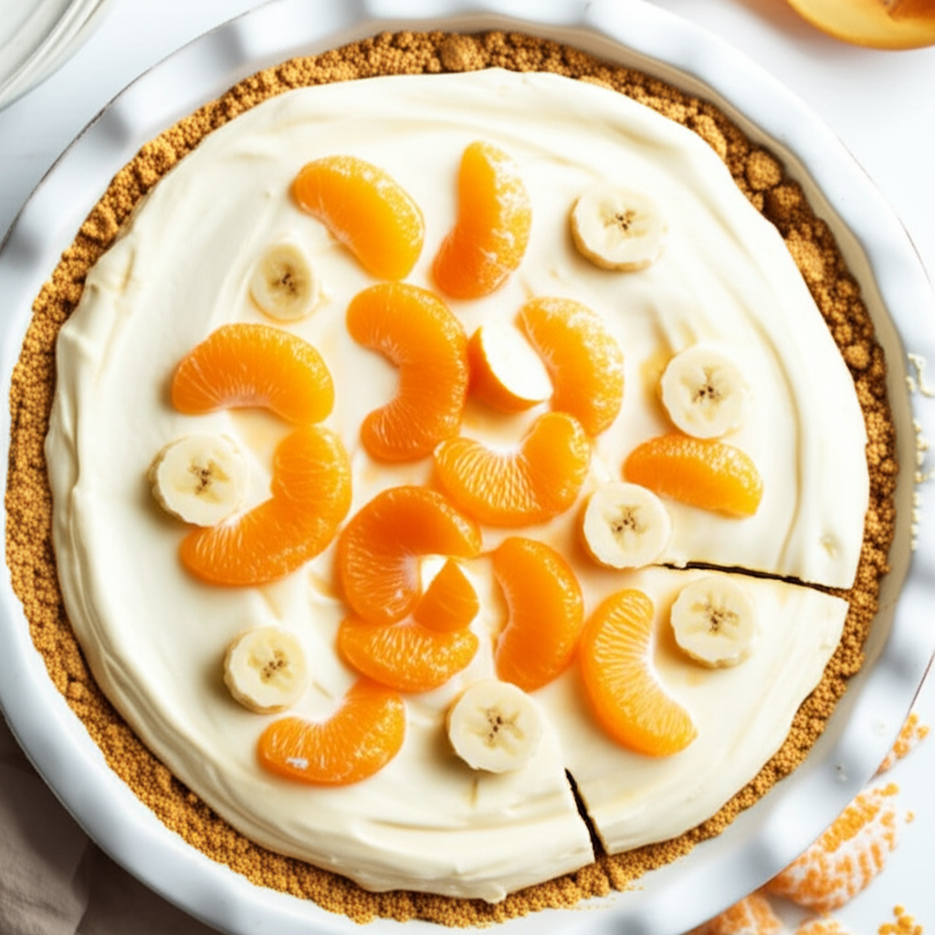 Banana Mandarin Cream Cheese Pie image