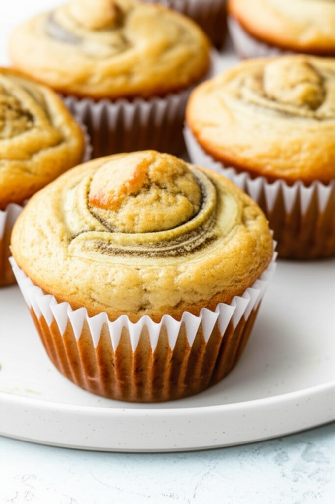 Banana Muffins With Cream Cheese image