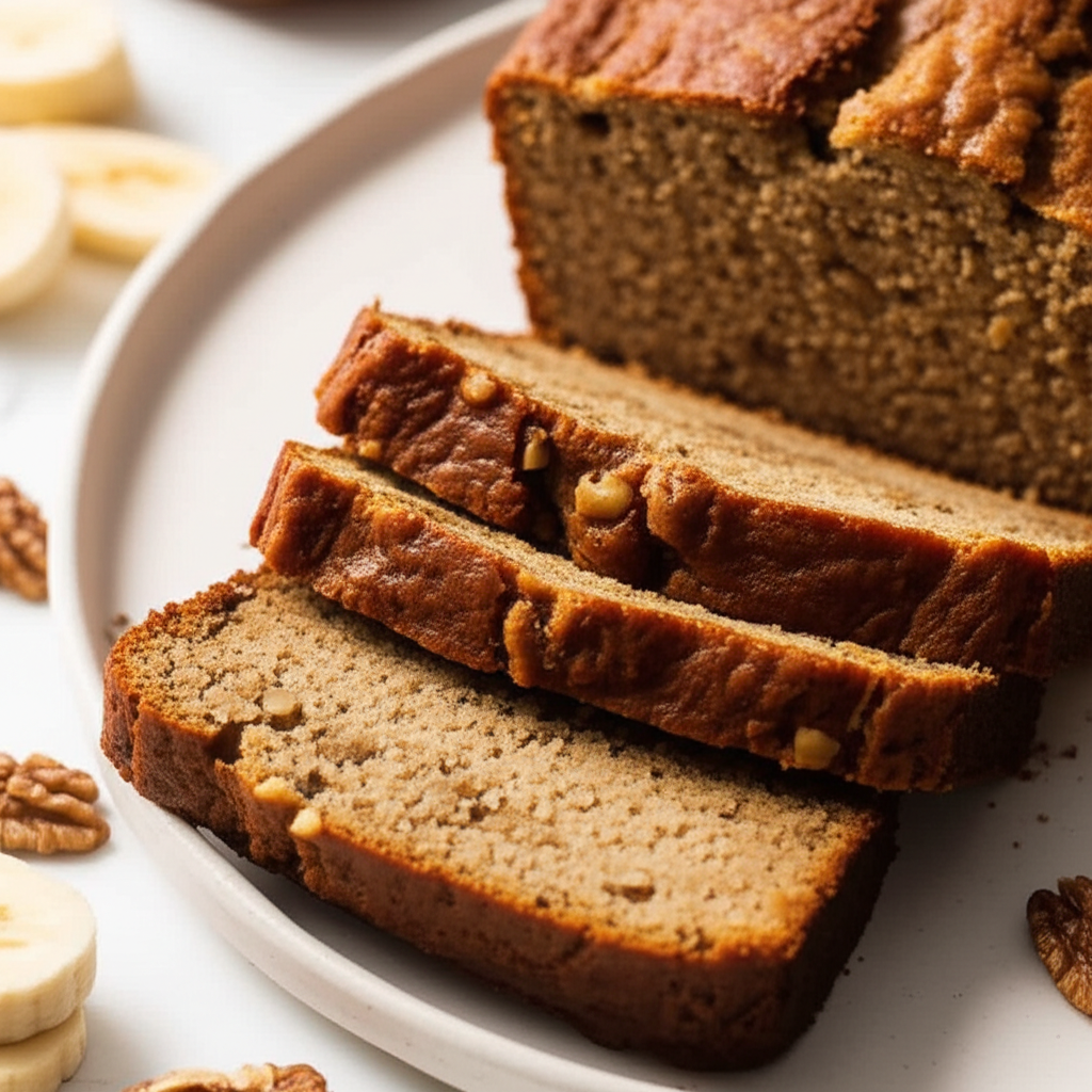 Banana Nut Bread With Yogurt And Whole Wheat Flour image