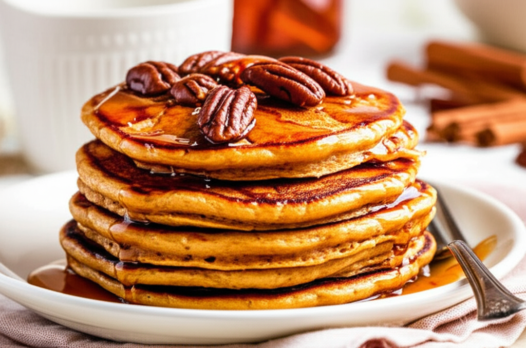 Pumpkin Pecan Pancakes image