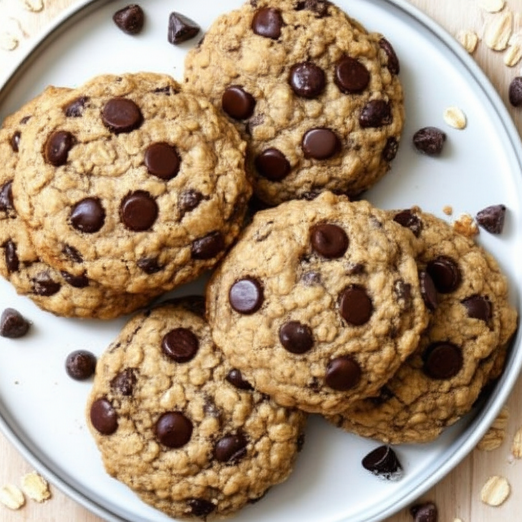 Banana Oatmeal Chocolate Chip Cookies image