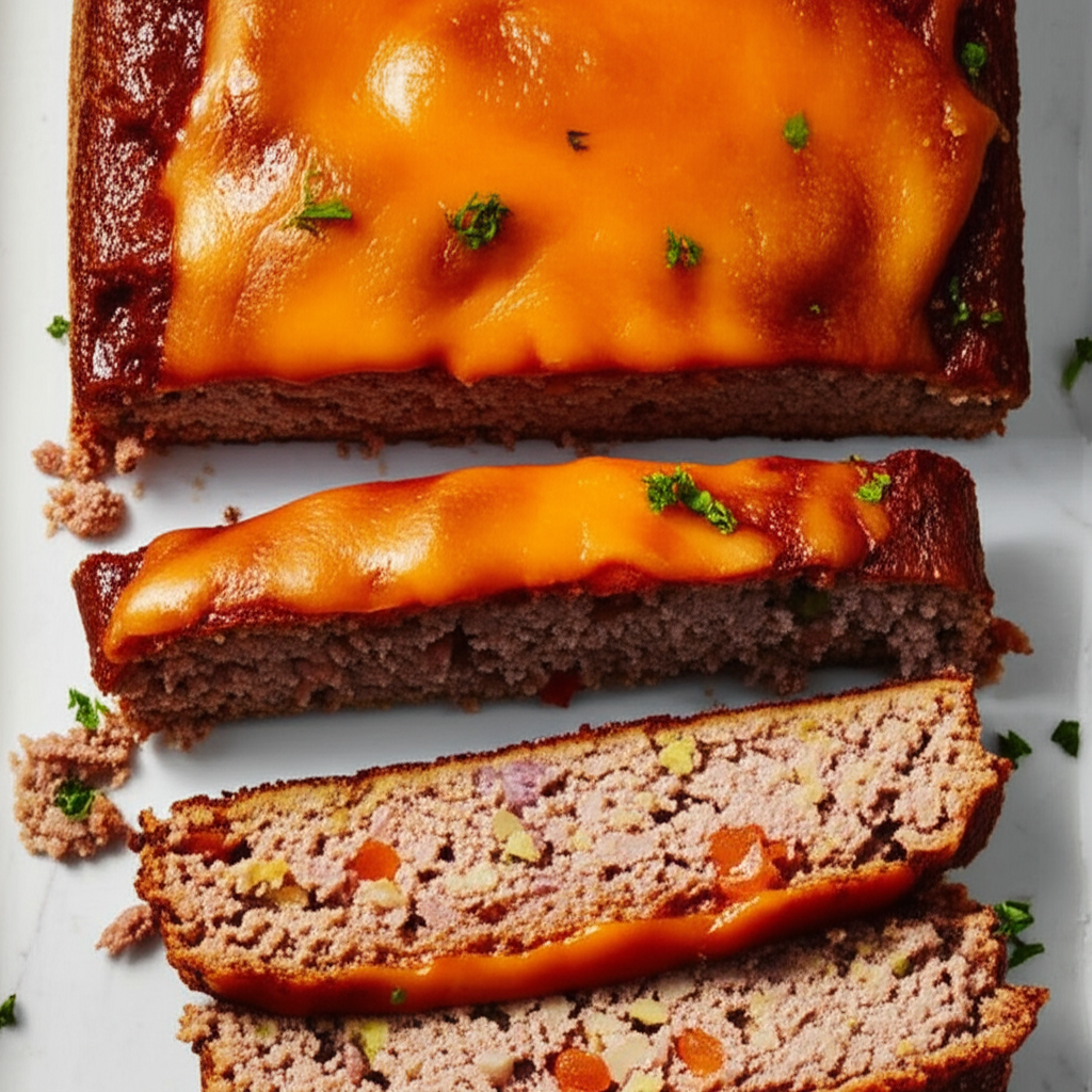 Cheeseburger Meatloaf For Lactose Intolerant Cheese image