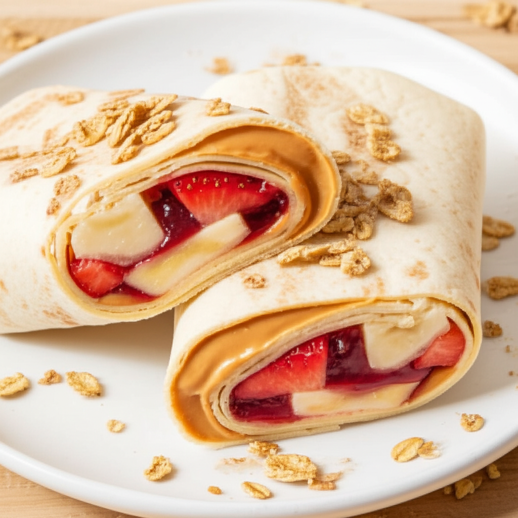 Banana Peanut Butter And Jelly Wraps image