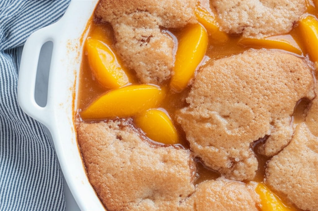 6 Ingredient Peach Cobbler image