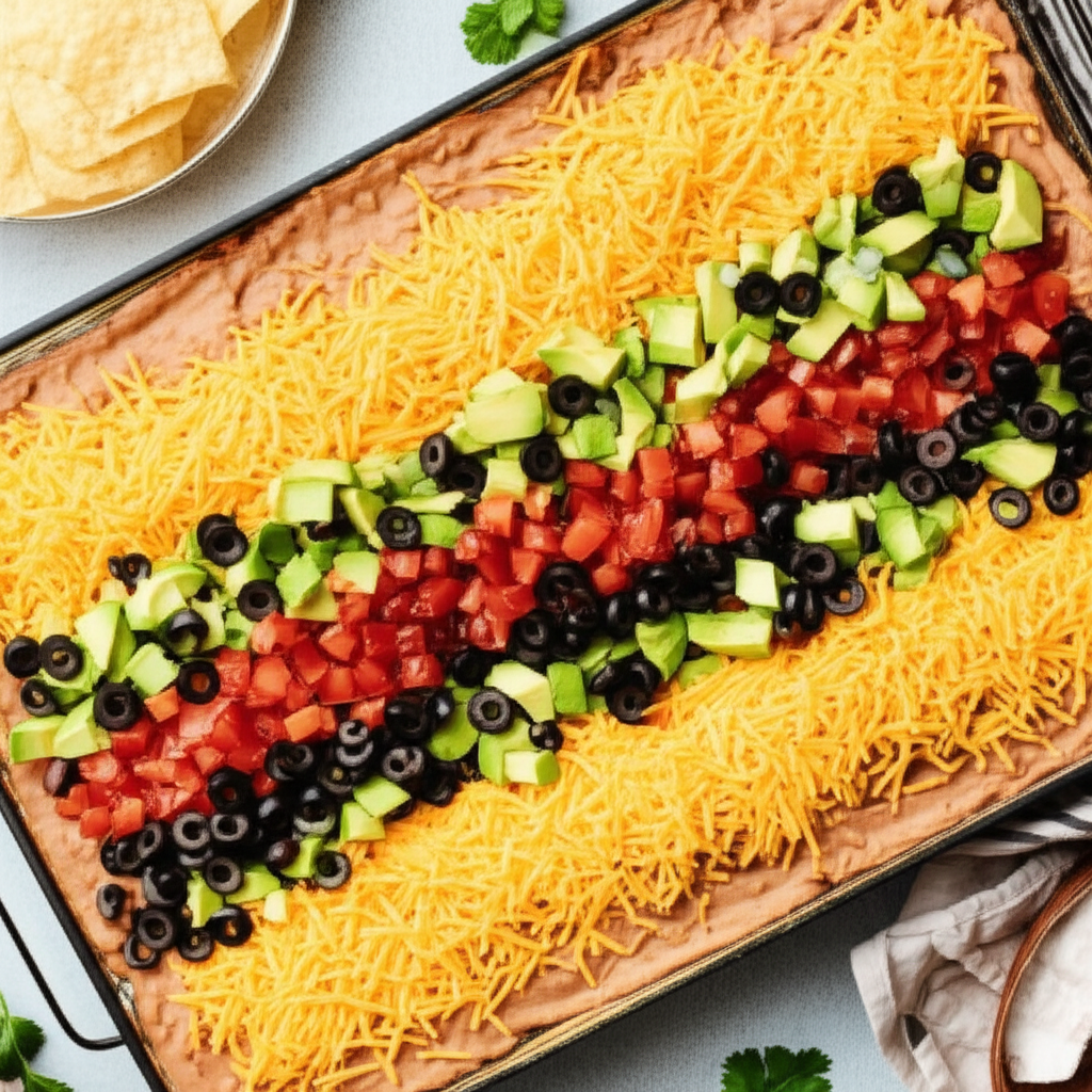 6 Layer Dip With Tortilla Chips image