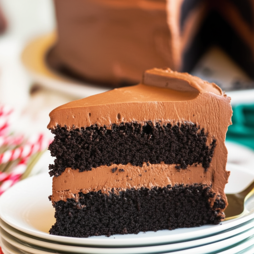 6 Layer Dreamy Chocolate Mousse Cake Paula Deen image