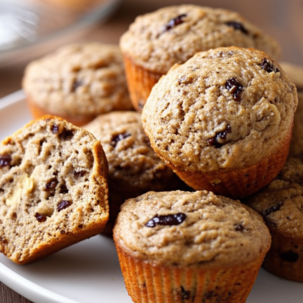 Banana Raisin Bran Muffins image