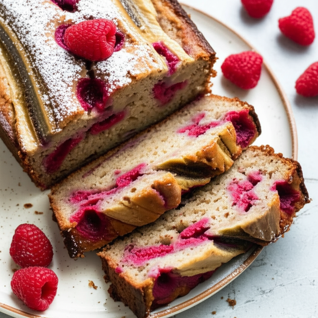 Banana Raspberry Bread image
