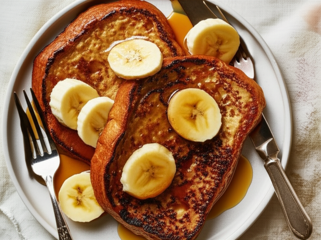 Banana Rum Creme French Toast image