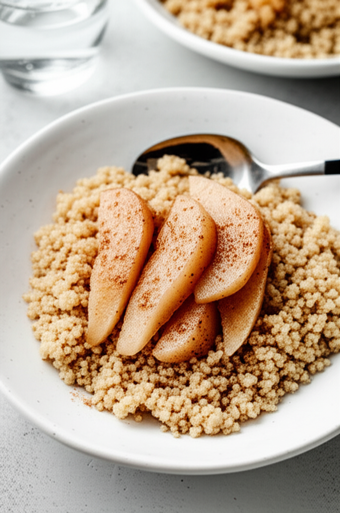 Quinoa With Stewed Cinnamon Pear image