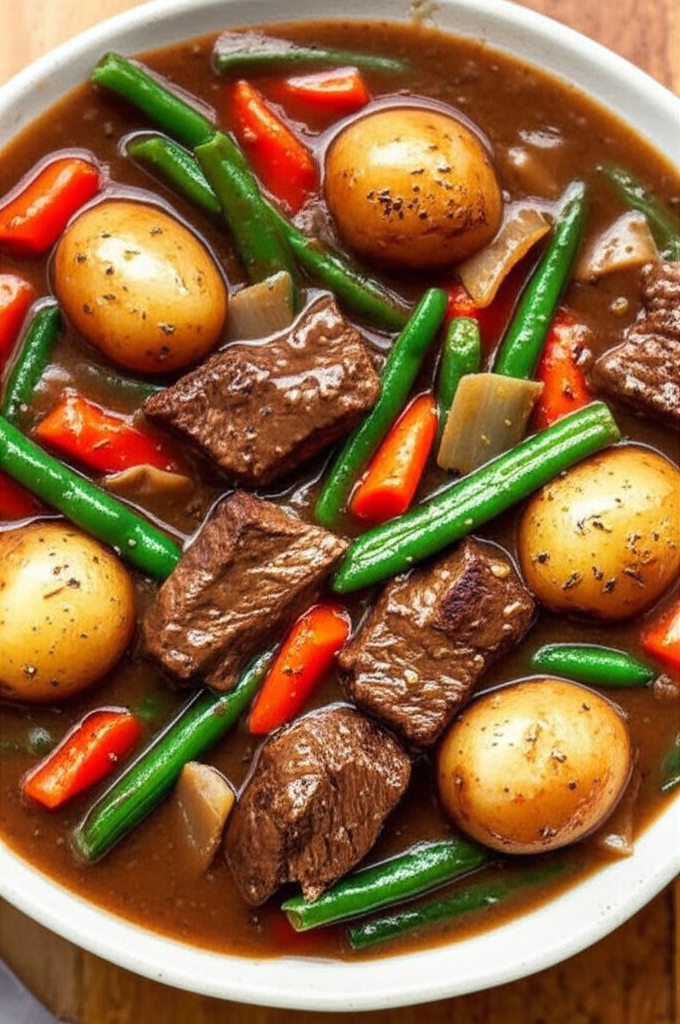 60 Minute Oven Sirloin Steak Stew image