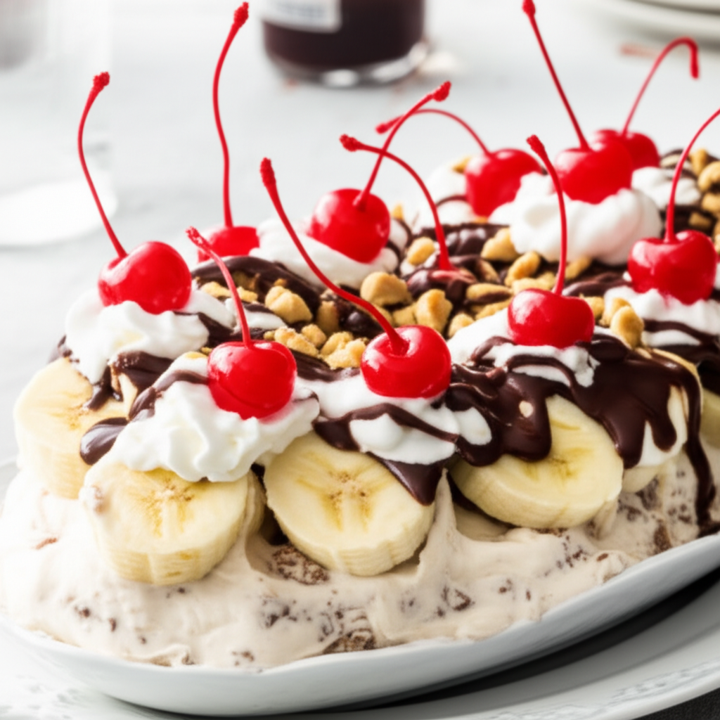 Banana Split Freezer Dessert image
