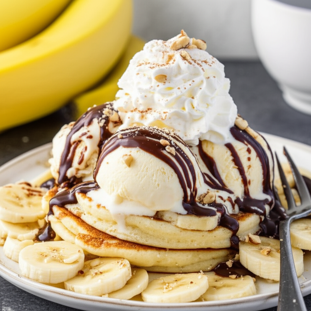 Banana Split Pancakes image