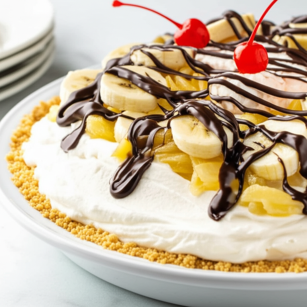 Banana Split Pie For A Crowd No Raw Eggs image