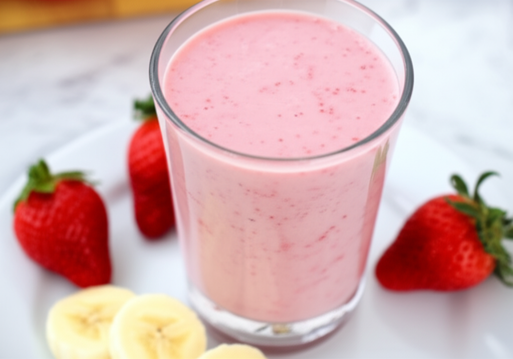 Banana Strawberry Yogurt Smoothie image