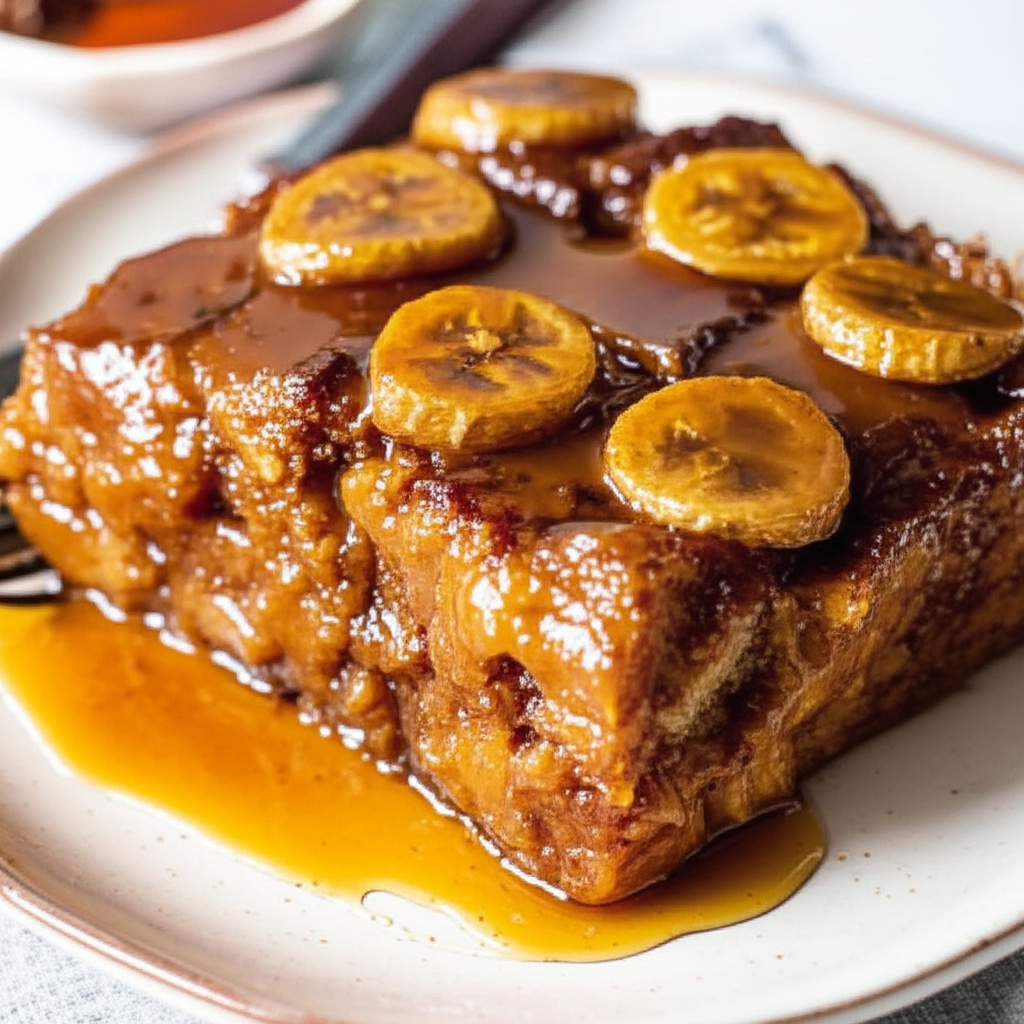 Banana Toffee Bread Pudding image