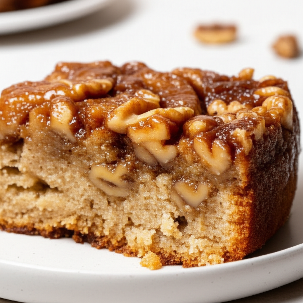 Banana Walnut Upside Down Cake image