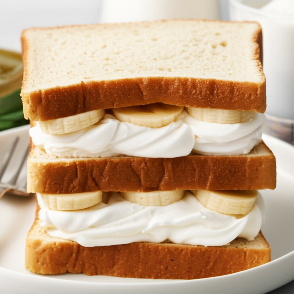 Banana Whip Cream Sandwich image