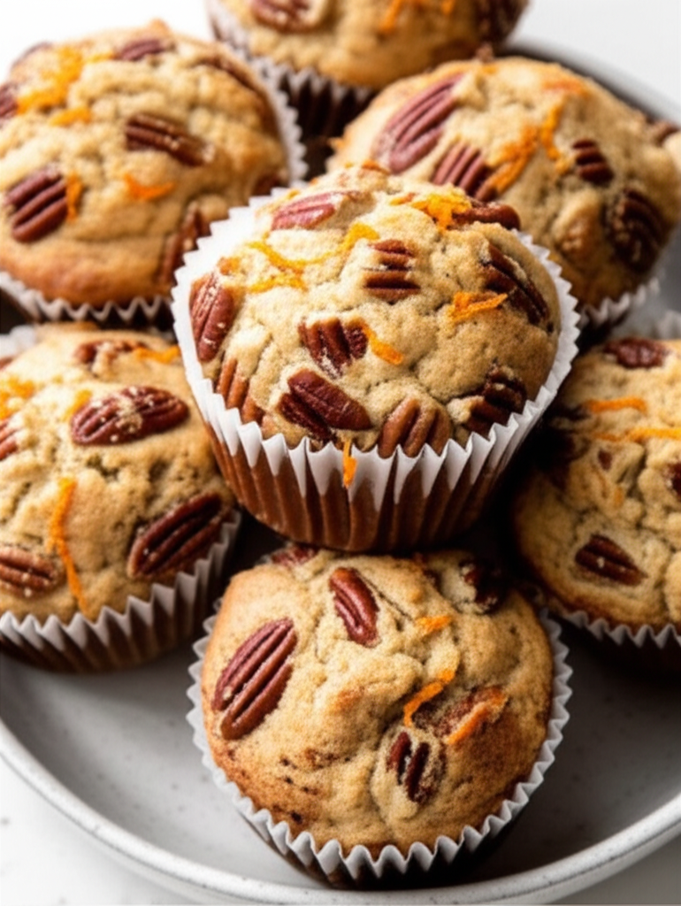 Banana Orange Pecan Muffins image