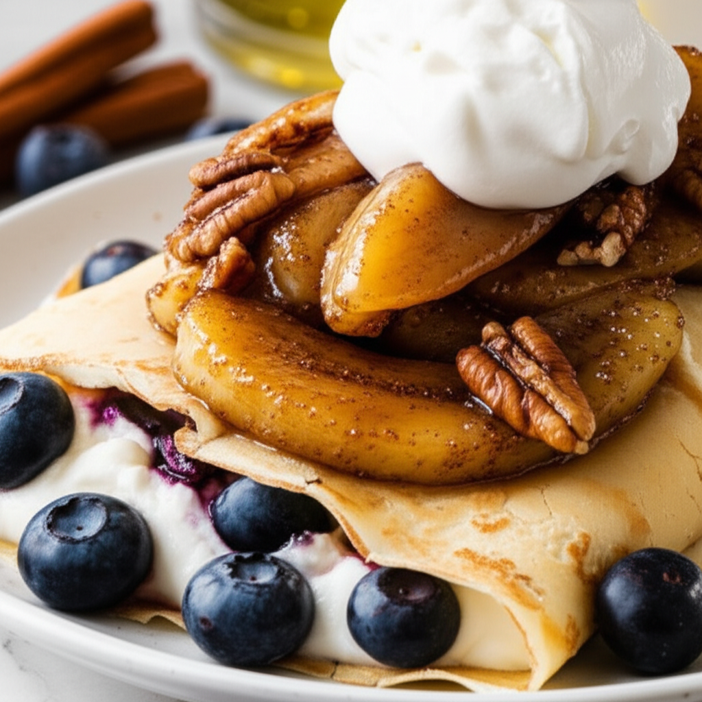 Banana Berry Crepes image