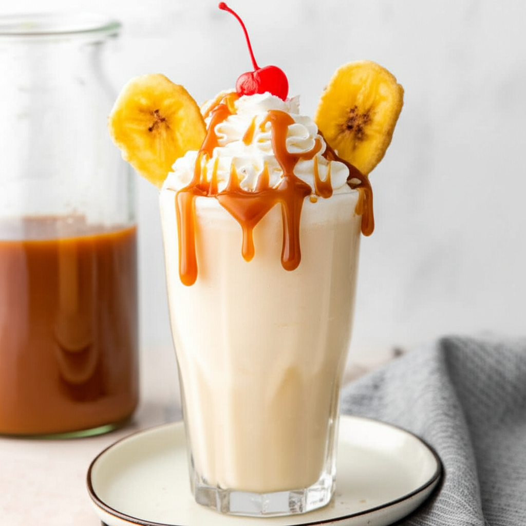 Banana Caramel Milkshake image