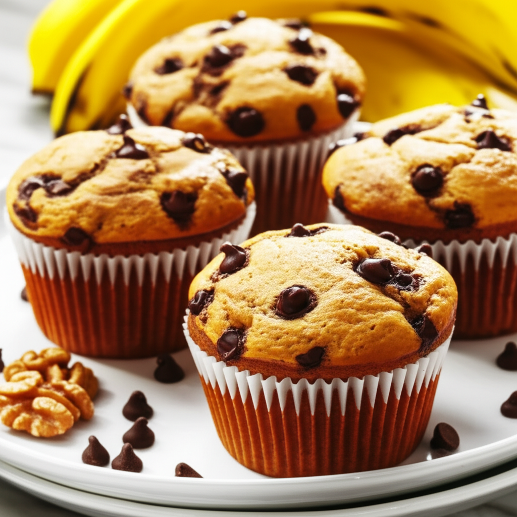 Banana Chocolate Chip Muffins image