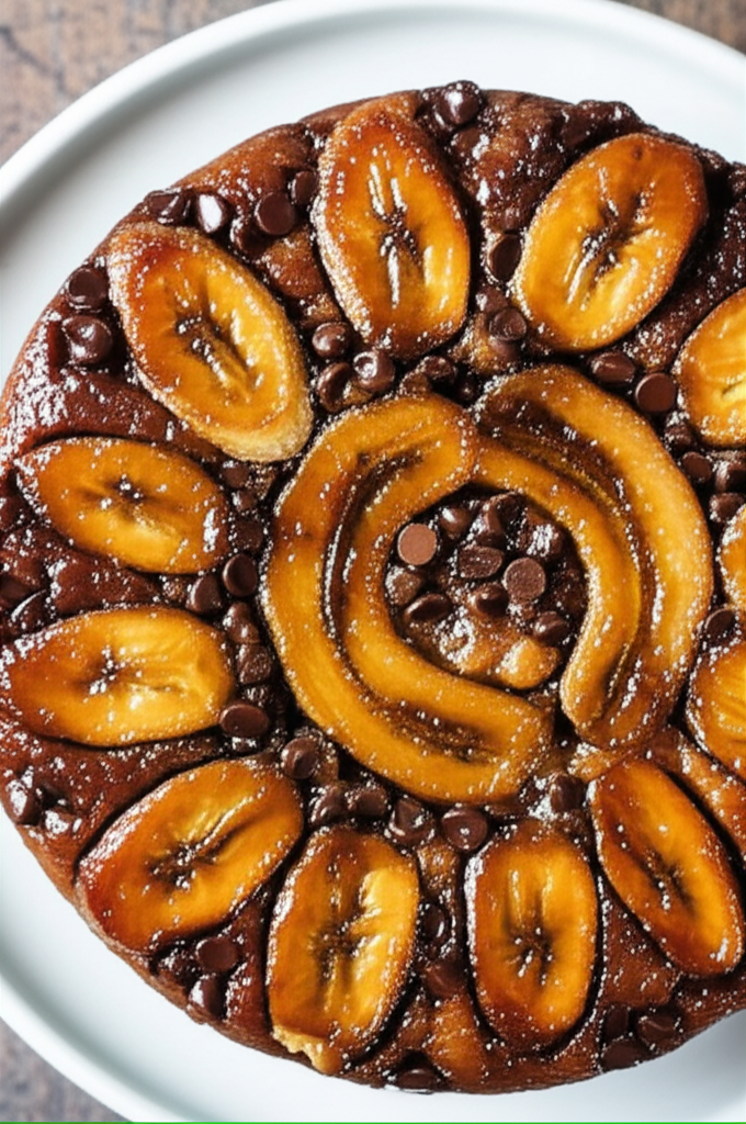 Banana Chocolate Chip Upside Down Cake image