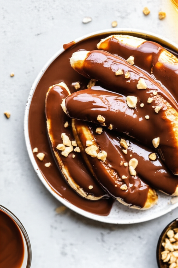 Bananas With Chocolate Sauce image