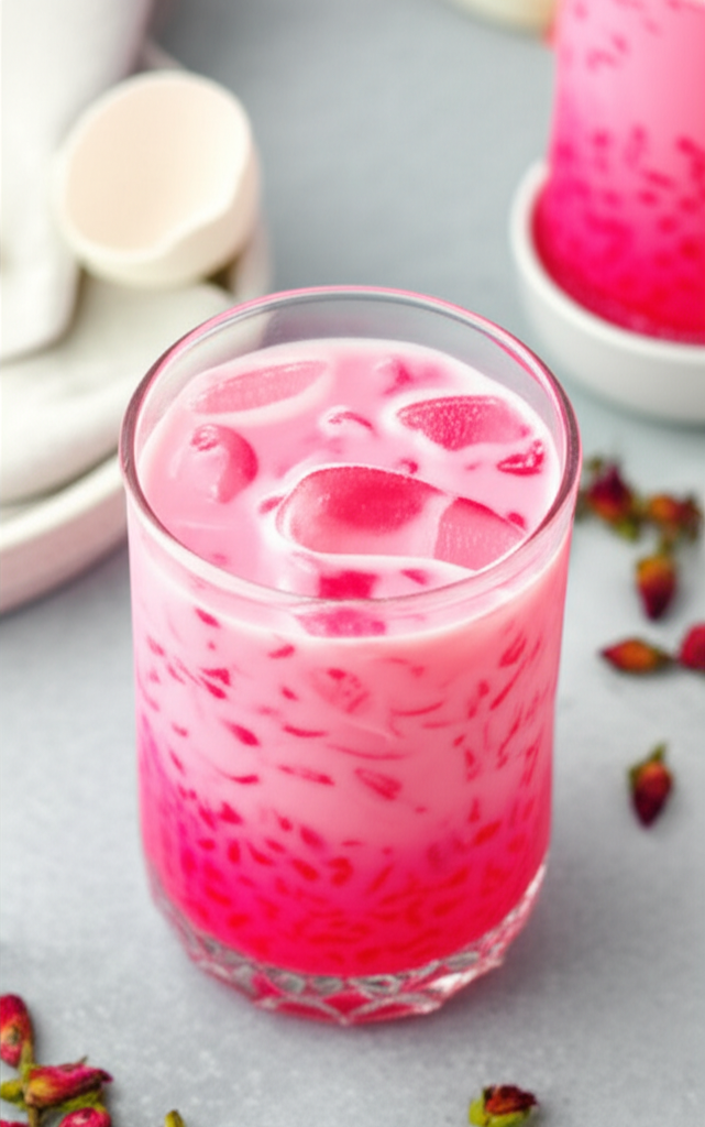 Bandung Rose Syrup With Milk image