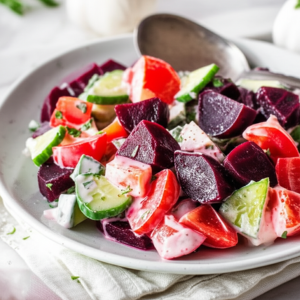 Bangar Bil Zabadi Egyptian Beet Salad image