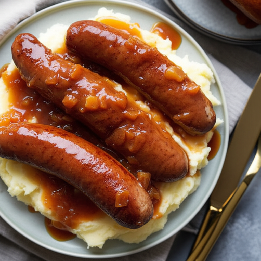 Bangers With Fruity Gravy image