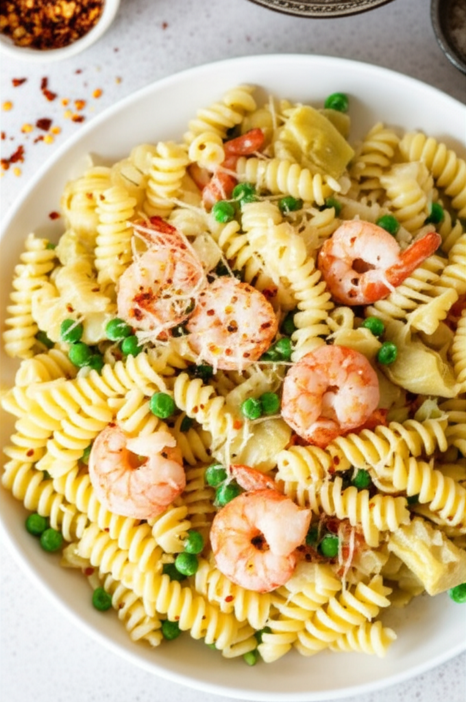 Barb's Easy Shrimp Alfredo With Rotini Pasta image