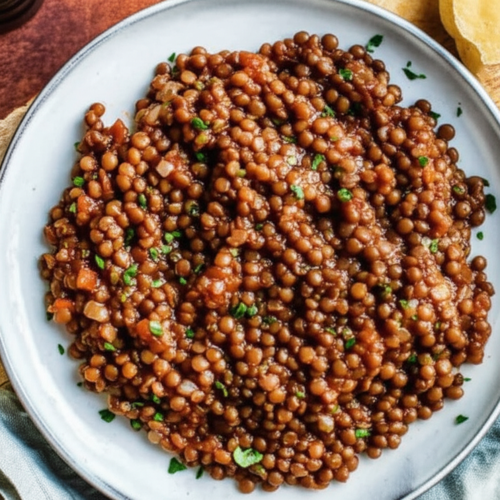Barbecue Baked Lentils image
