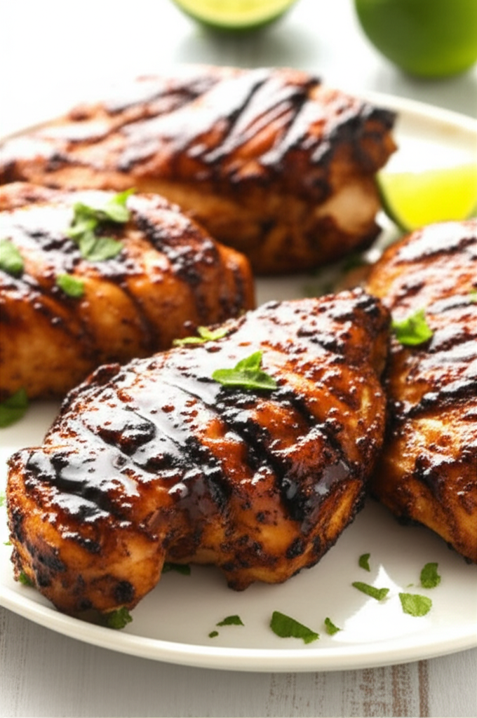 Barbecue Bbq Or Baked Spiced Rum Caribbean Chicken image