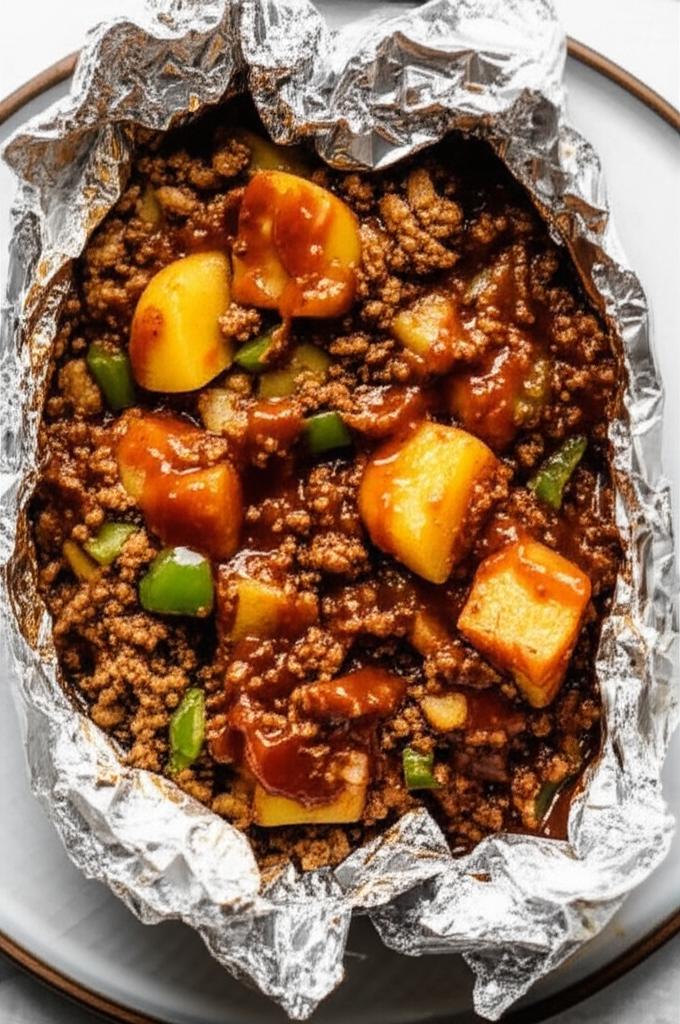 Barbecue Beef Pouch Potatoes image