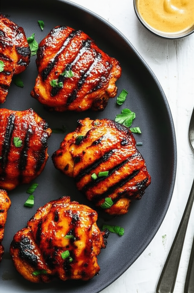 Barbecue Chicken With Mustard Glaze image