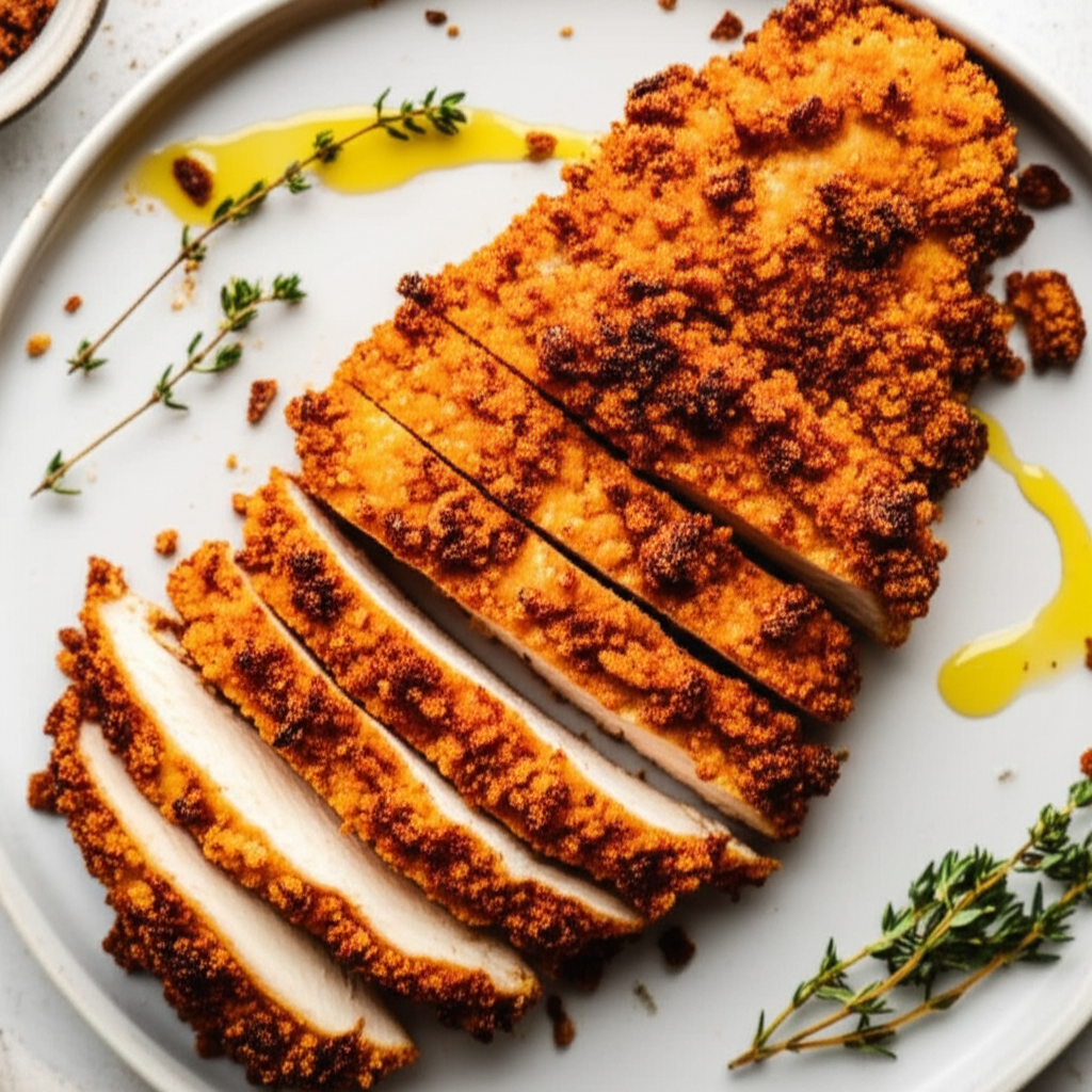 Barbecue Chip Crusted Chicken image