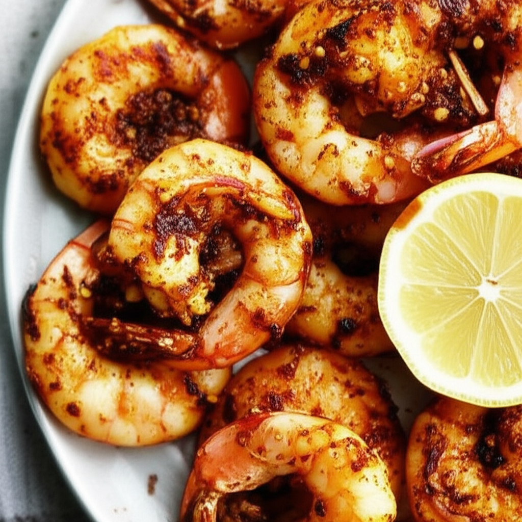 Barbecue Ginger Prawns Shrimp image