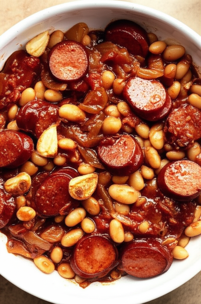Barbecue Kielbasa And Beans image