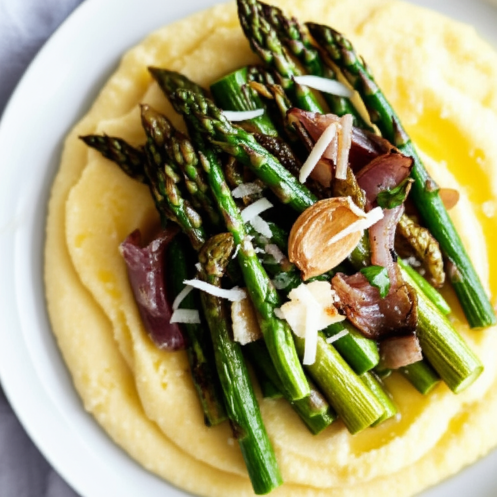 Roasted Veggies Over Creamy Polenta image