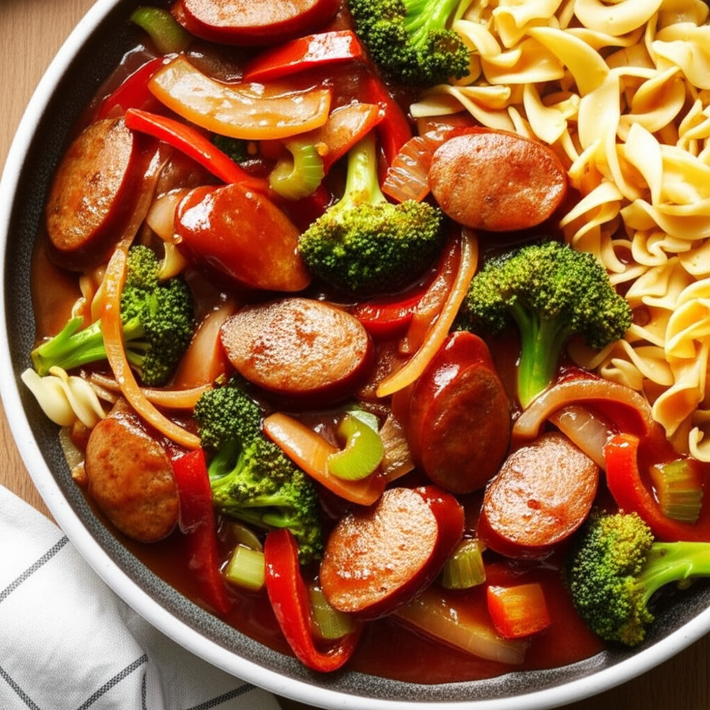 Barbecue Sausage Skillet image