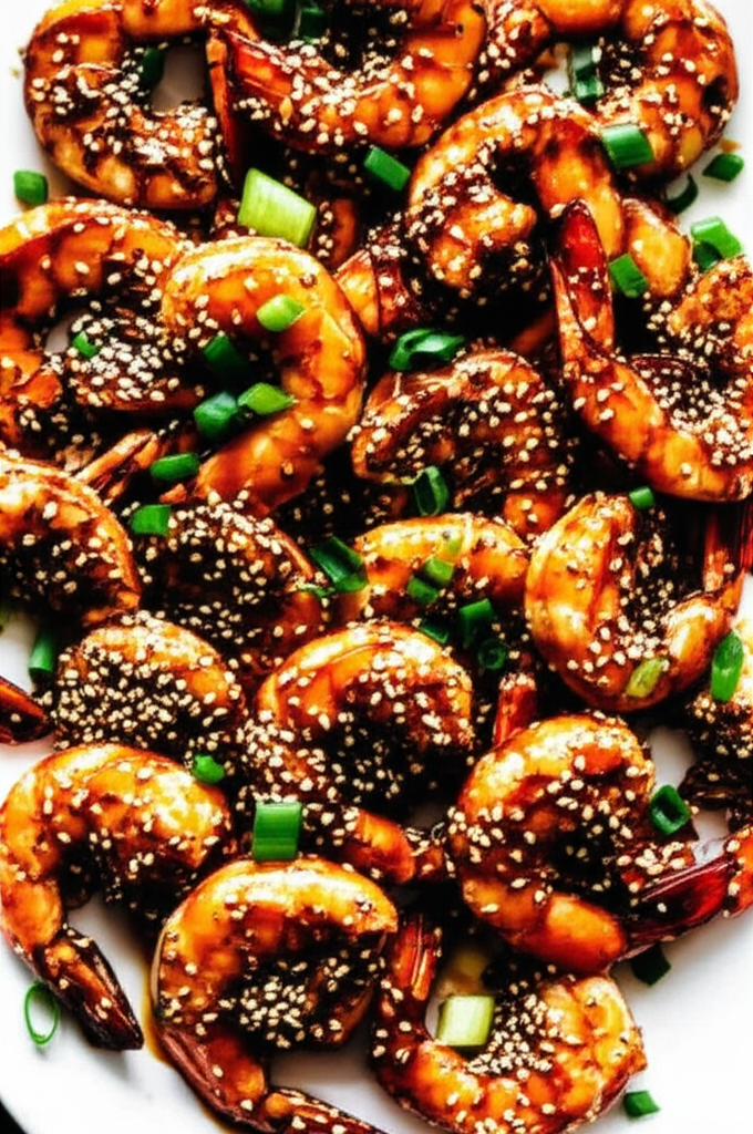 Barbecue Sesame Prawns Shrimp image