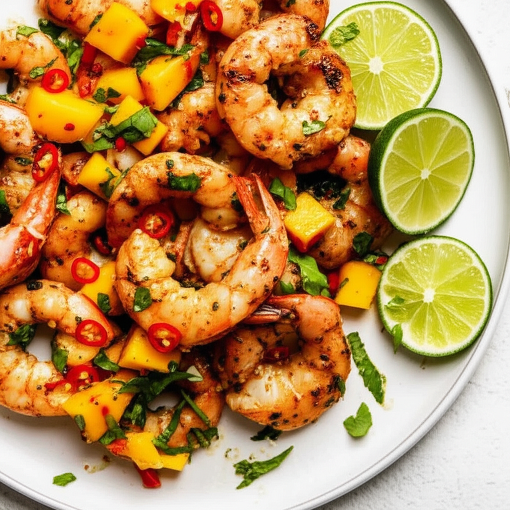 Barbecue Shrimp With Salsa image