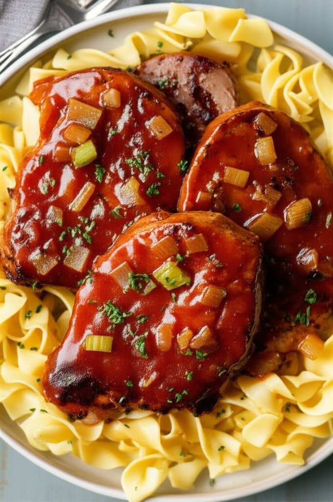 Barbecue Skillet Pork Chops image